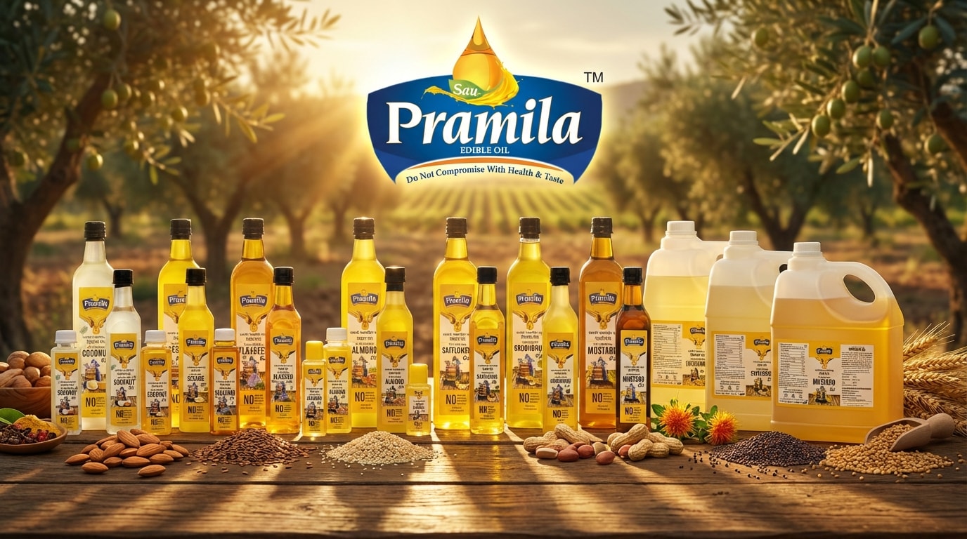 Full range of Pramila cold-pressed oils with natural ingredients